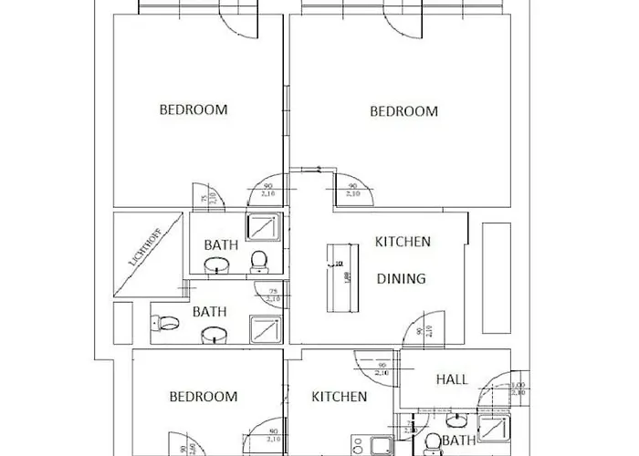 شقة Art Deco 3 Bedroom, 3 Bathroom, Balcony